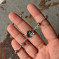 925 Sterling Silver Divine Lotus Ball Oxidised Finish Anklet