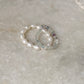 Natural Crystal Stretchy Fresh Water Pearl & Fluorite Rings