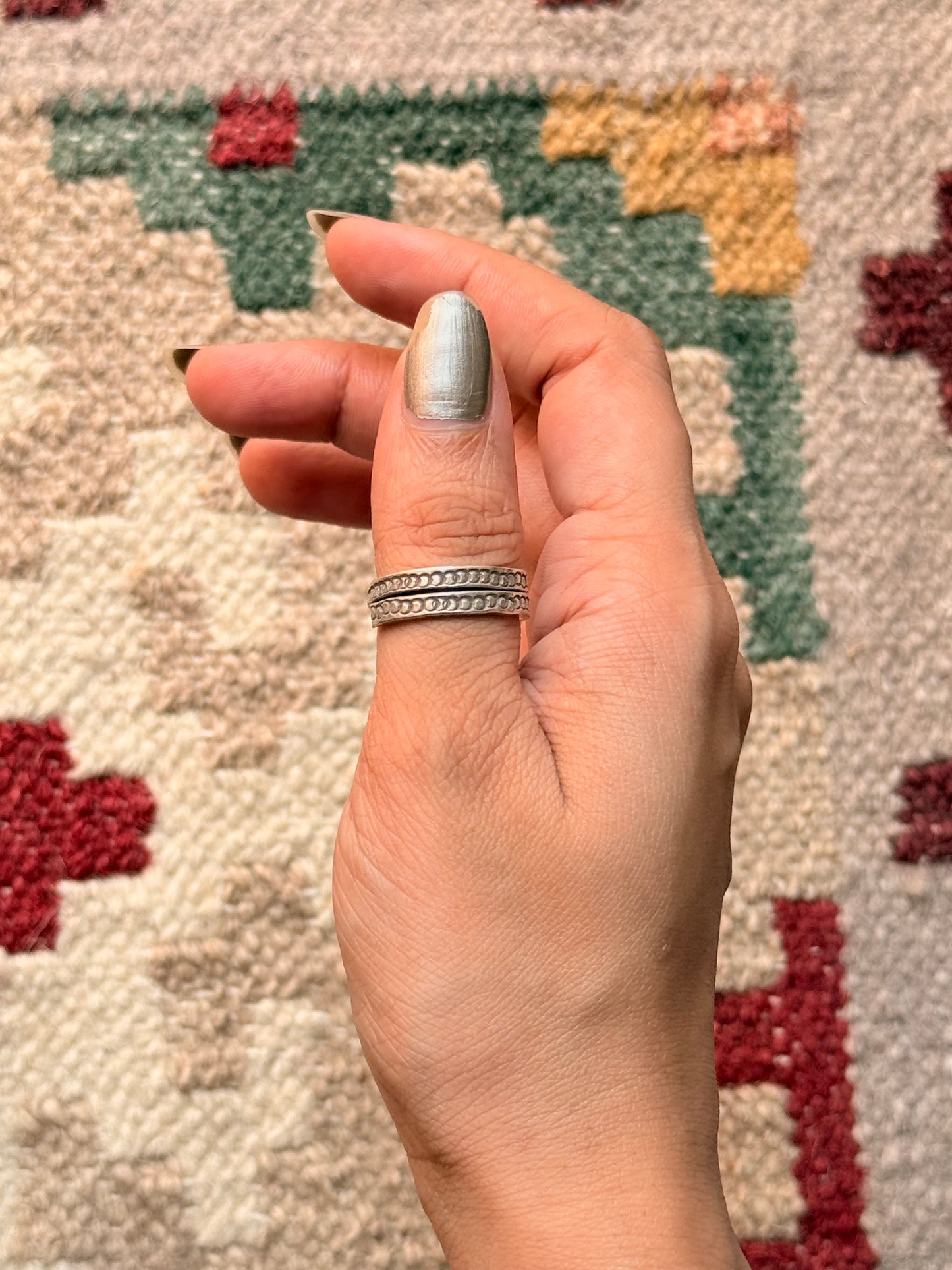 925 Sterling Silver Bohemian Hill Tribe Handcrafted Adjustable Ring