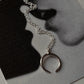 Elegant Crescent Moon Necklace in Sterling Silver
