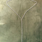 925 Sterling Silver White Topaz North Star Charm ~Cable Dot Handcrafted Mid Lariat Necklace