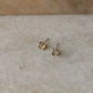 925 Sterling Silver Citrine Raw Uncut Prong Setting Studs Earrings
