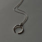 Crescent Moon Silver Necklace for Women