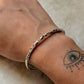 925 Sterling Silver Antique Hill Tribe Handcrafted Floral & Silver Beads Adjustable Kada