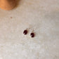 925 Sterling Silver Garnet Rectangular Daily Wear Hook Handcrafted Earrings