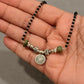 925 Sterling Silver Coin Kingsman Turquoise Handcrafted One of a Kind Hill Tribe - Boho Style Mangalsutra