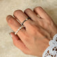 Natural Crystal Stretchy Fresh Water Pearl & Pyrite Pearl Rings