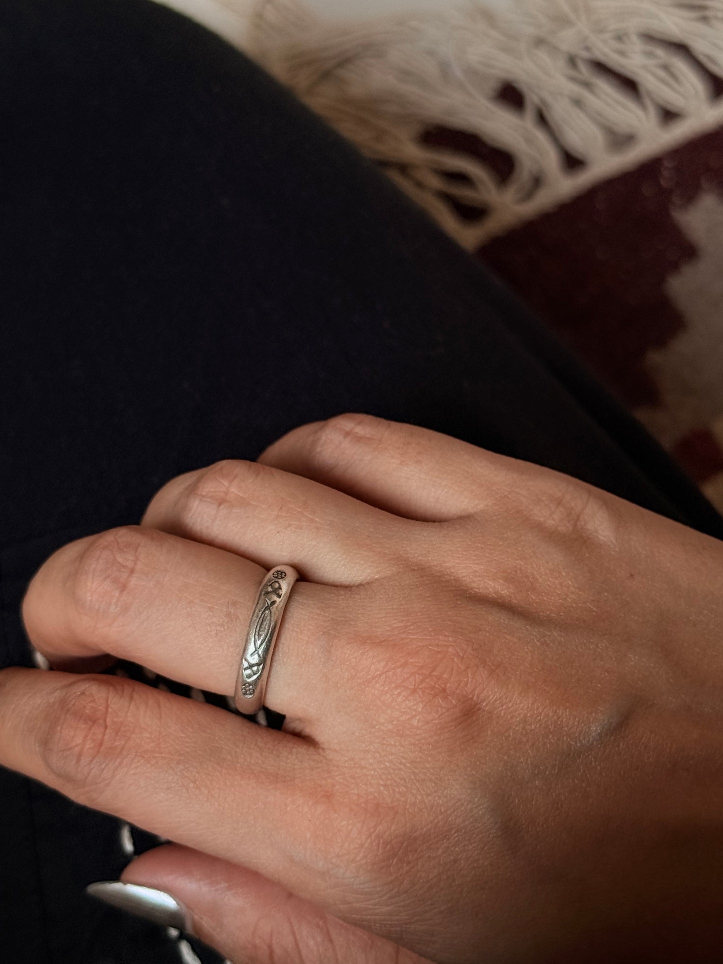 925 Sterling Silver Bohemian Hill Tribe Handcrafted Adjustable Ring