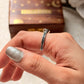 925 Sterling Silver Citrine Square Vintage Band Ring
