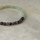 Natural Crystal Citrine, Green Aventurine & Amethyst 4mm Bracelet