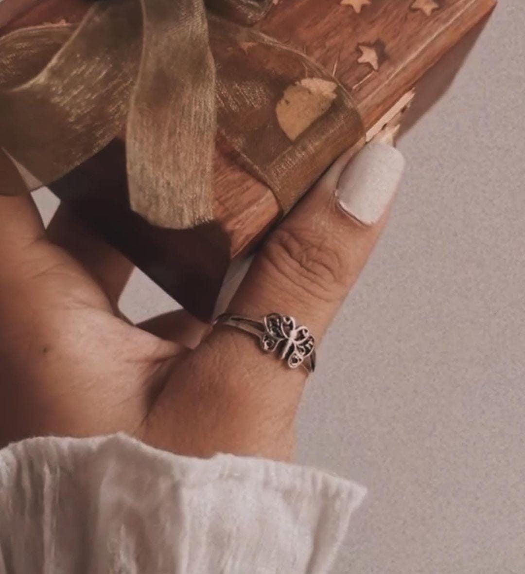 Charming Titli butterfly silver ring