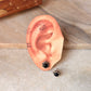 925 sterling silver Black Onyx Flower Studs Earrings