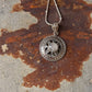 925 Sterling Silver Moonstone Round Boho Handcrafted One of a Kind Pendant