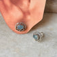 925 Sterling Silver Aqua Chalcedony Oval Flower Studs Earrings