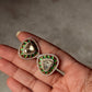 925 Sterling Silver Gold Plated Antique Moissanite Polki Green Kundan Triangle Studs Earrings