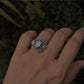 925 Sterling Silver Moonstone 3 Stone Boho Statement Handcrafted Ring