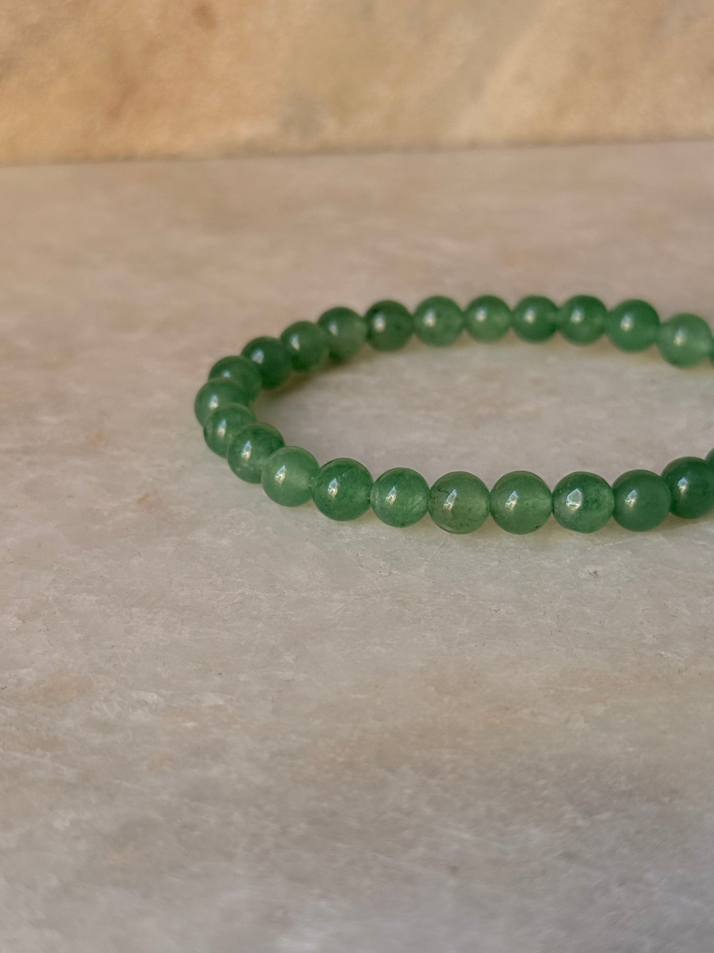 Green Aventurine Dark Natural Crystal 6mm Bracelet