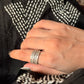 925 Sterling Silver Bohemian Hill Quirky Smiley,Hearts Emoji Engraved Handcrafted Adjustable Ring