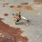 925 Sterling Silver Natural Multi Tourmaline North Star Ring