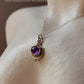 925 Sterling Silver Amethyst Boho Rawa Handcrafted Necklace