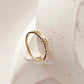 Golden Hour white topaz 925 silver ring in Gold Vermeil