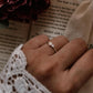 Double Stone Moonstone Ring in Sterling Silver for Modern Minimalism