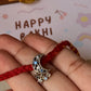 925 Sterling Silver Moon Stars Charm Rakhi ~ Reusable as Pendant/Bracelet Charm Handcrafted Rakhi