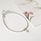 Stackable 925 Silver Beaded Bracelet with White Topaz North Star