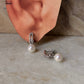 925 Sterling Silver Fresh Water Pearl Cz 2 in 1 Earrings