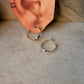 925 Sterling Silver Italian Twist Half Hoops