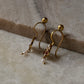 925 Sterling Silver Gold Plated Pink White Stone Kundan Polki & Fresh Water Pearls Charm Bugadi Ear Cuff