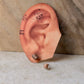 925 Sterling Silver Sunstone Raw Uncut Studs Earrings