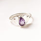 Amethyst Divine Lotus Silver Ring