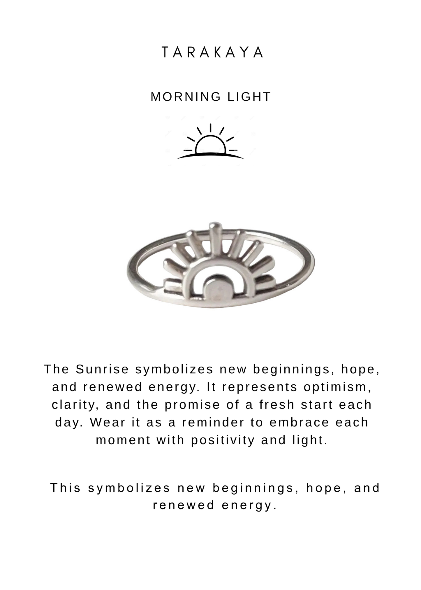925 Sterling Silver Boho Sun/ Sunrise Ring