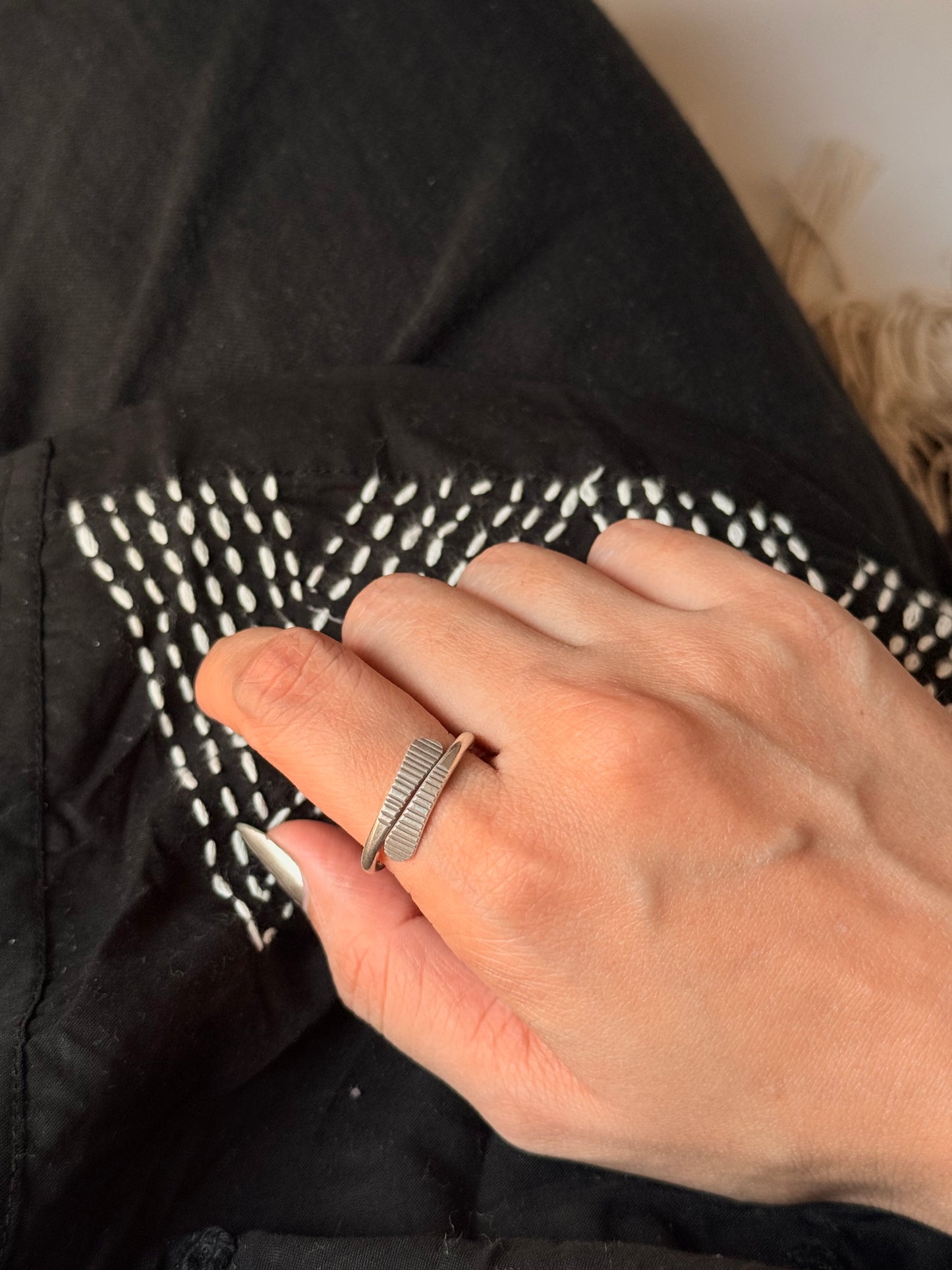 925 Sterling Silver Bohemian Hill Tribe Handcrafted Adjustable Ring