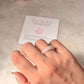 Natural Crystal Rose Quartz Dark Shade Band Ring