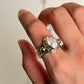 925 Sterling Silver Baroque Pearl Rustic Fusion Handcrafted Ring