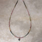 925 Sterling Silver Multi Tourmaline 2mm Tribal Rawa Charm & Silver Balls Necklace