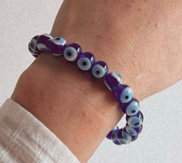 Genuine Evil Eye 8MM Crystal Bracelet