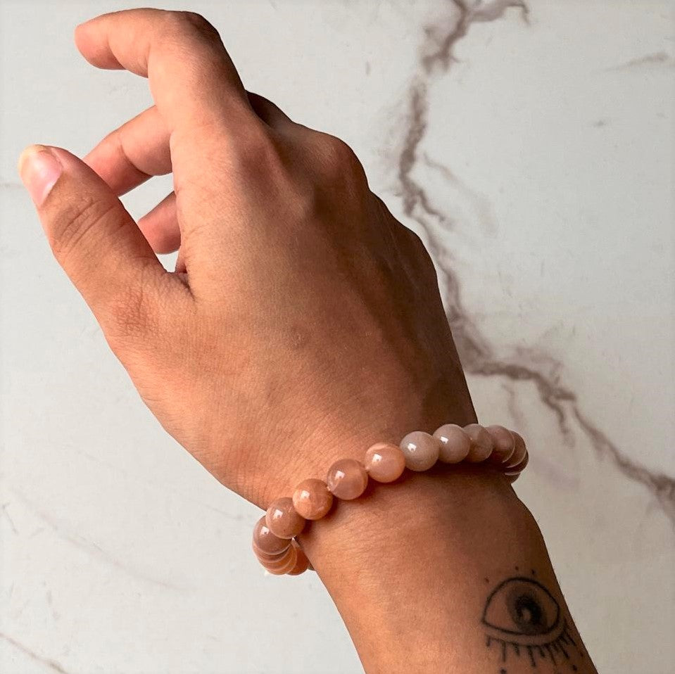 8MM Sunstone Stone Bracelet