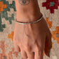 925 Sterling Silver Antique Hill Tribe Handcrafted Floral & Silver Beads Adjustable Kada