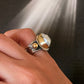 925 Sterling Silver Baroque Pearl Rustic Fusion Handcrafted Ring