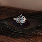 Sleek silver band with divine lotus design
