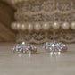 925 Sterling Silver Tanzanite long Flower Statement Earrings