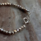 Chunky Raw Antique Solid Silver Cut Beads Handcrafted Stackable Sterling Silver 925 Bracelet