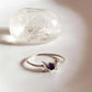 Moon Phases Silver Ring Featuring Amethyst Gemstone