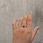 925 Sterling Silver Red Coral Boho Ring