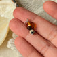 925 Sterling Silver Amber, Dalmantion jasper Crystal Charm