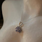925 Sterling Silver Tanzanite big Flower Statement Pendant