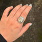 925 Sterling Silver Agate Rectangle Boho Ring